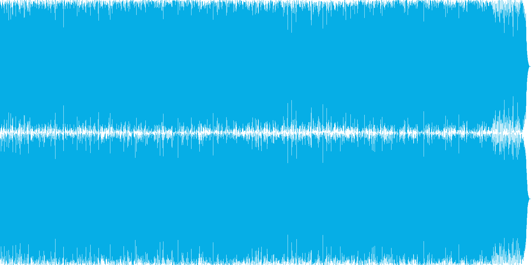 スポーツ描写にぴったりのアグレッシブな曲の再生済みの波形