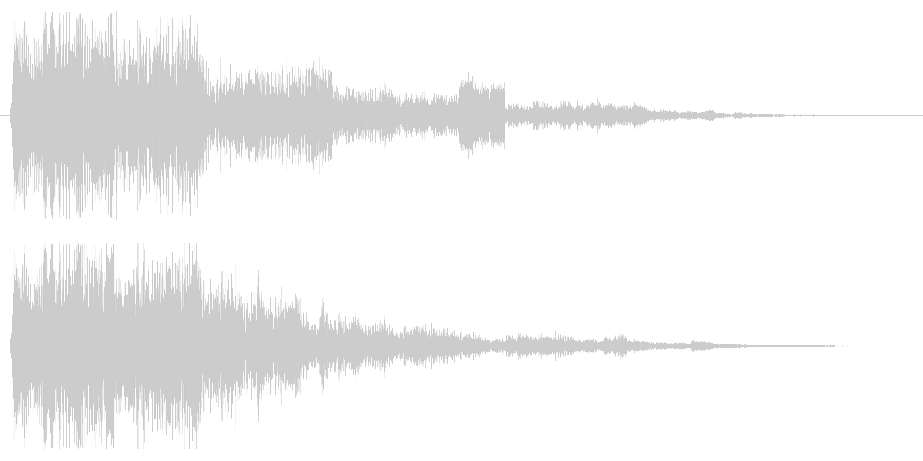 ファンタジックなセレクト音 スタート音の未再生の波形