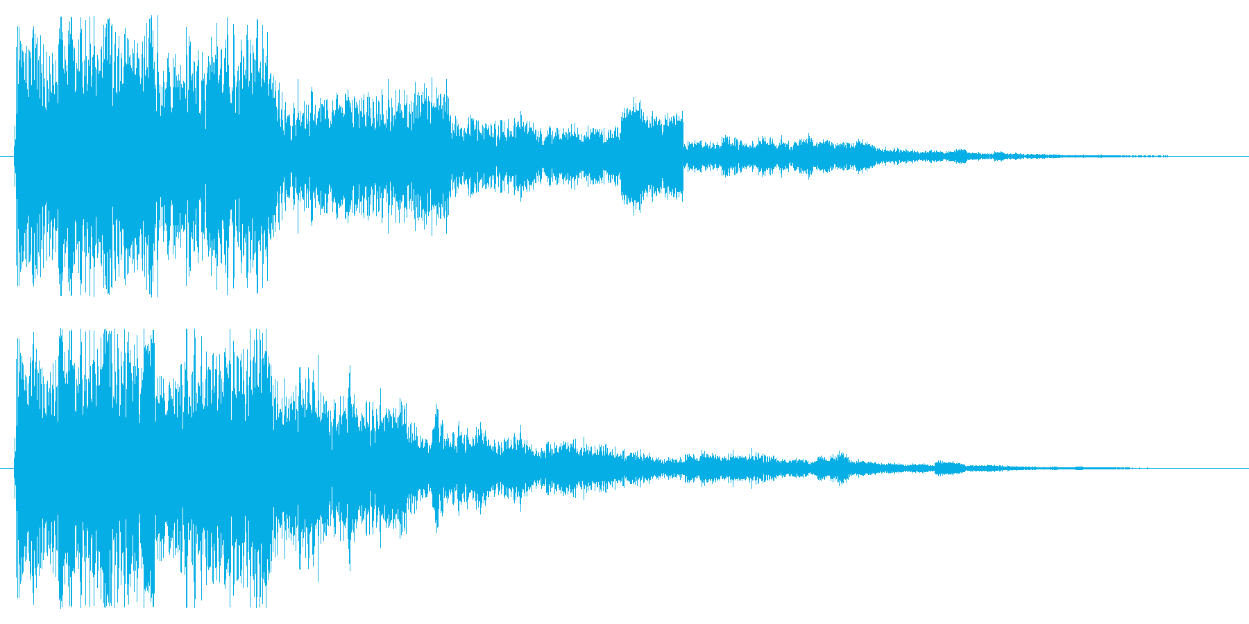 ファンタジックなセレクト音 スタート音の再生済みの波形