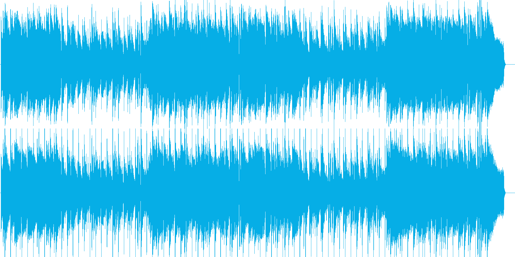 田舎のゆったりした感じをイメージした曲の再生済みの波形