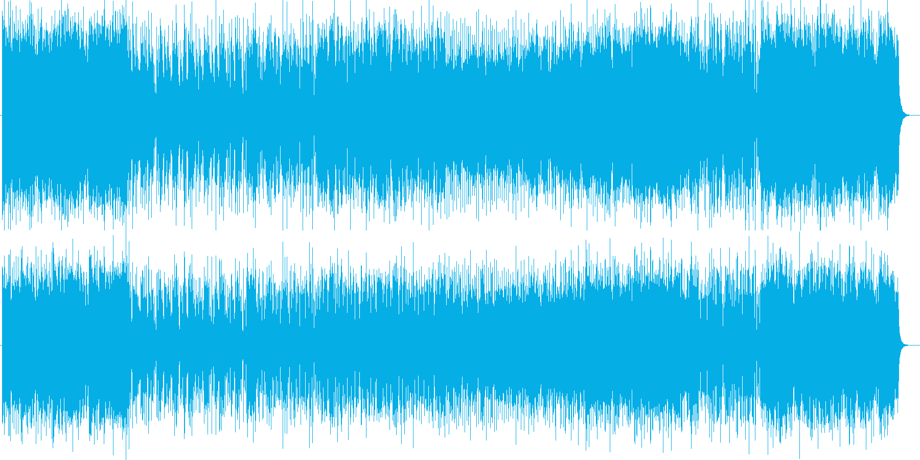 ブラスバンドによるオープニング曲の再生済みの波形
