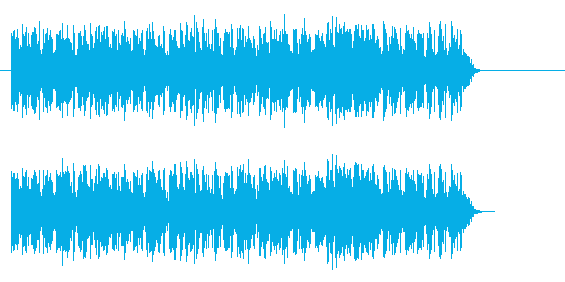 ベースが効いたインパクトのあるロックな曲の再生済みの波形