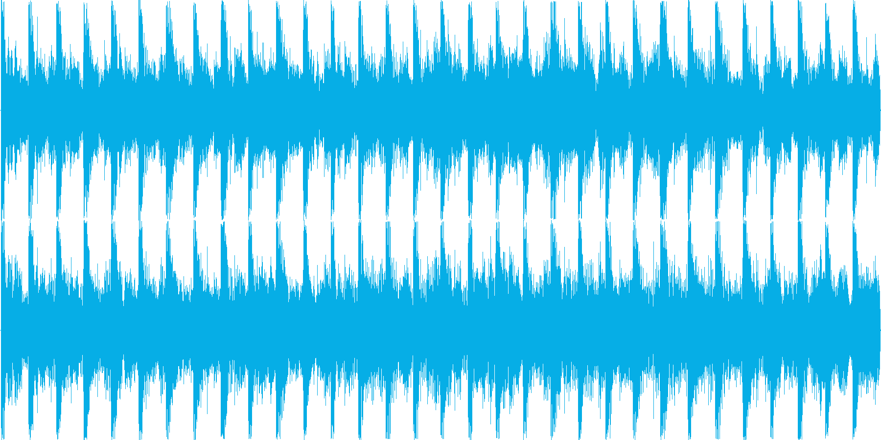 ハウス風のリズムを基調としたループ楽曲…の再生済みの波形