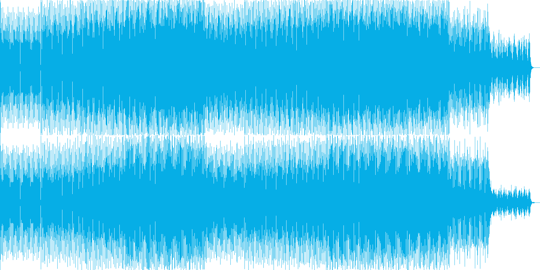 EDMドラマチックなテクノミュージックの再生済みの波形