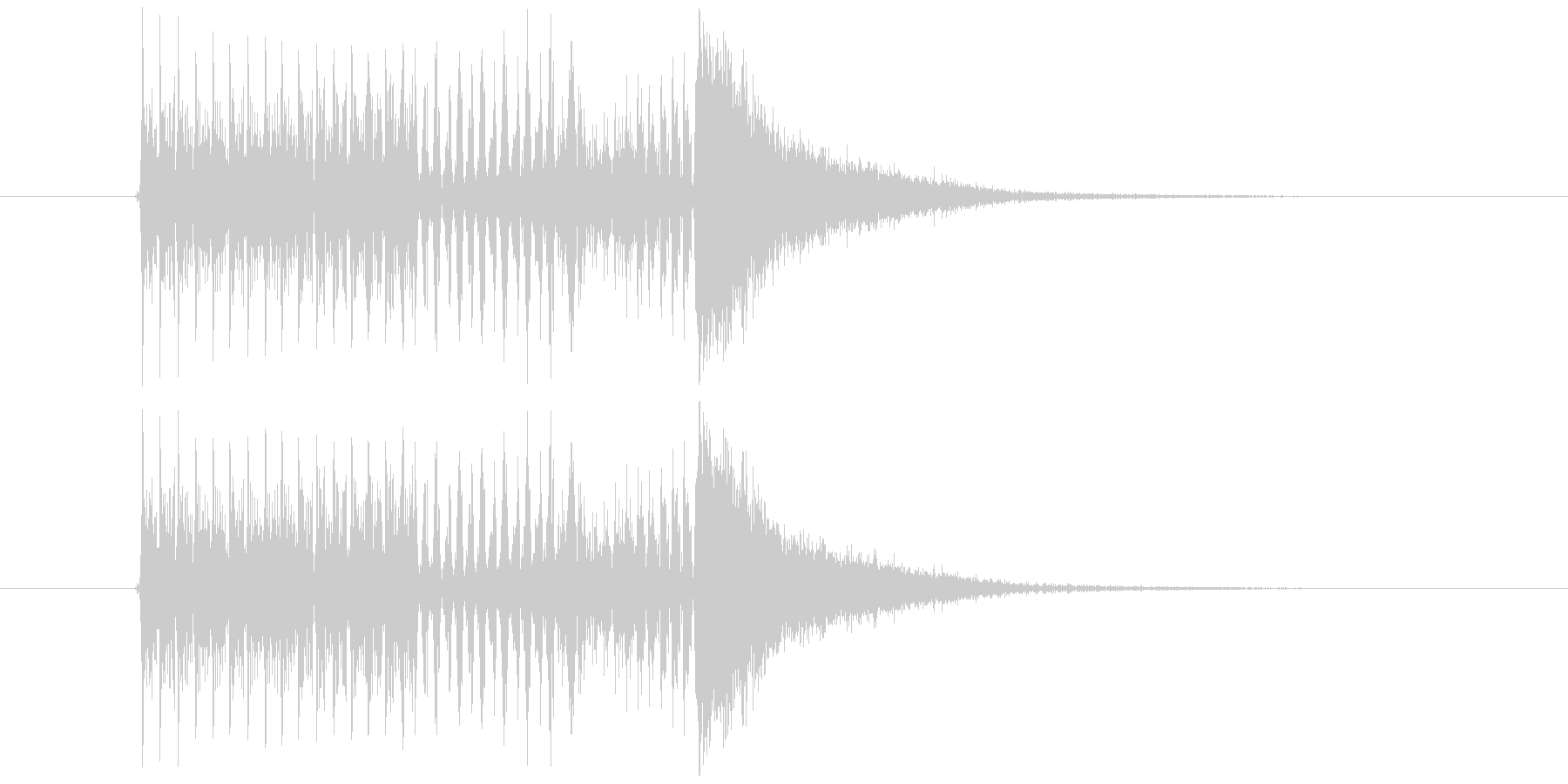 クイズで答える直前の音の未再生の波形