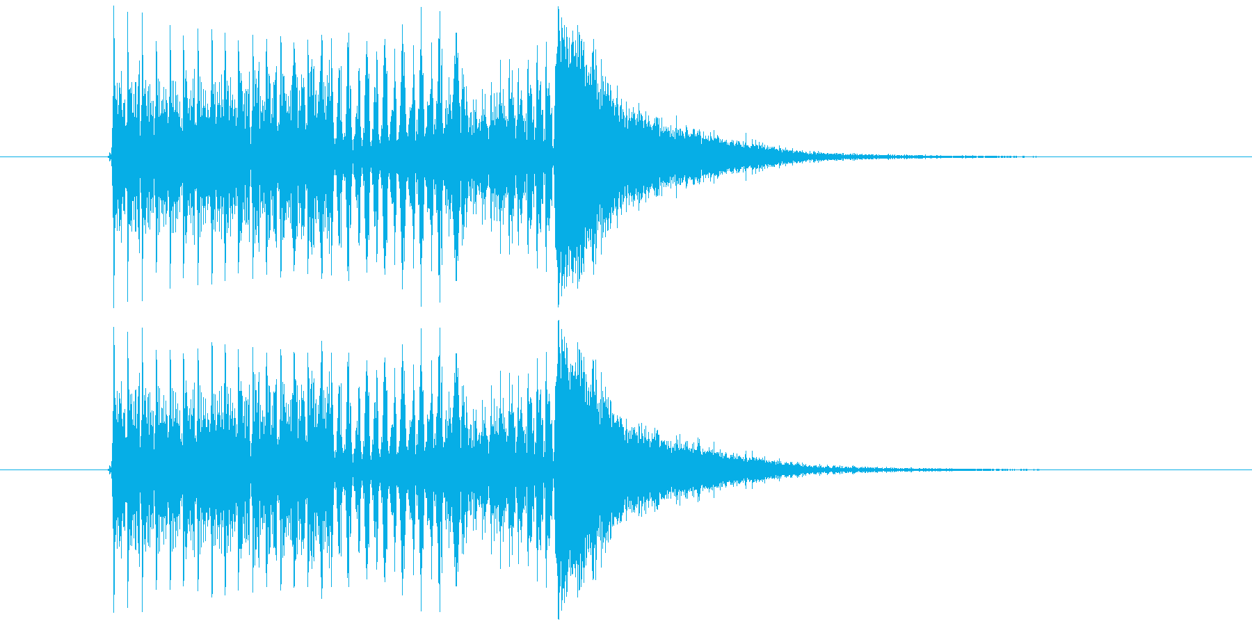 クイズで答える直前の音の再生済みの波形
