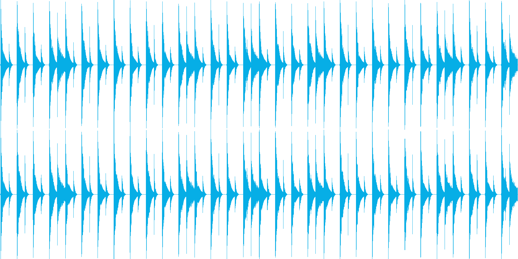 ハウスのリズムを基本にした楽曲です。の再生済みの波形