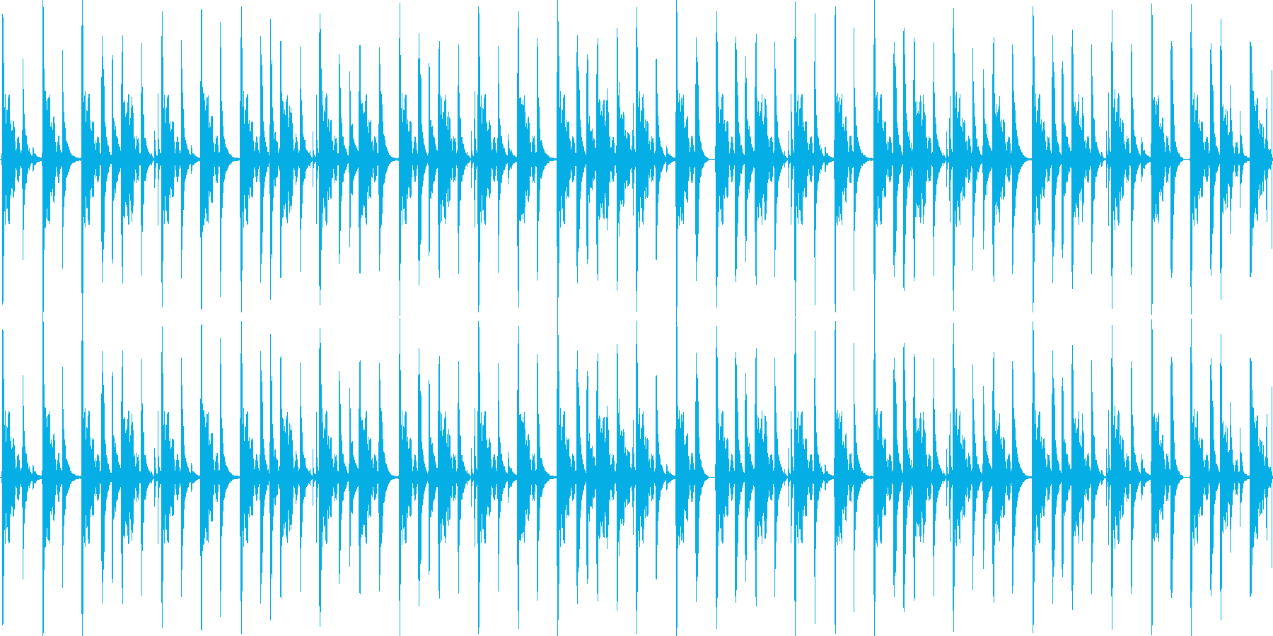 ハウスのリズムを基本にした楽曲です。の再生済みの波形