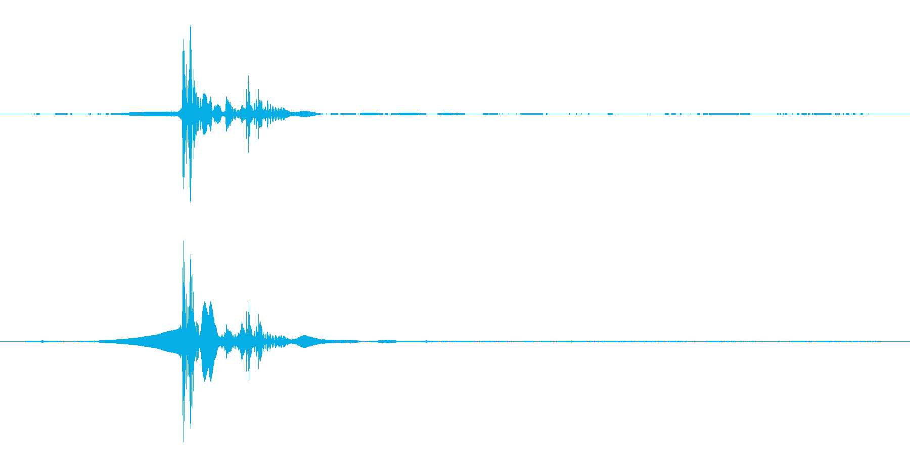 パソコンのEnterを押す音ですの再生済みの波形