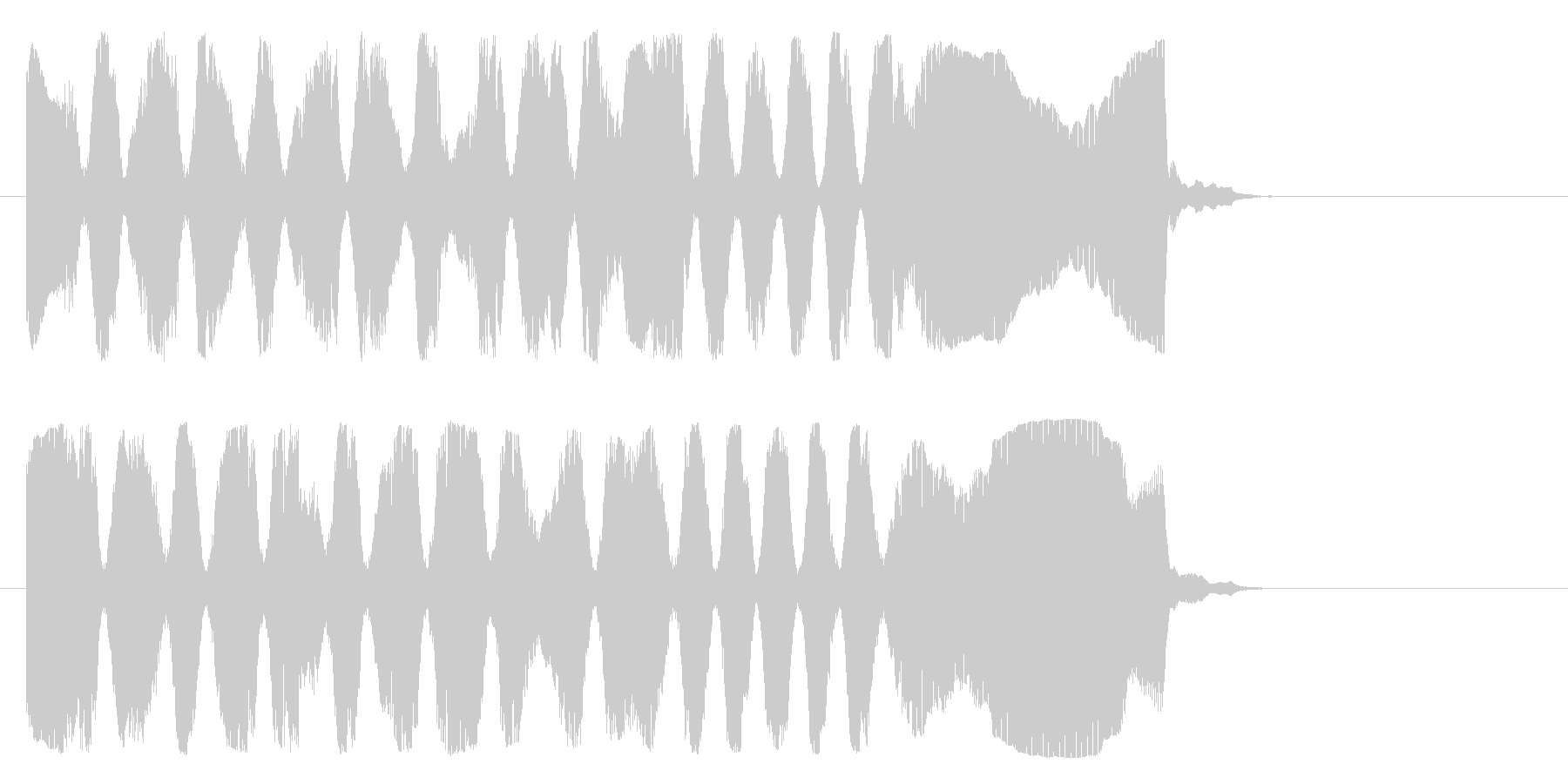 ウワンウワンウワンウワンウワ~ン~の未再生の波形