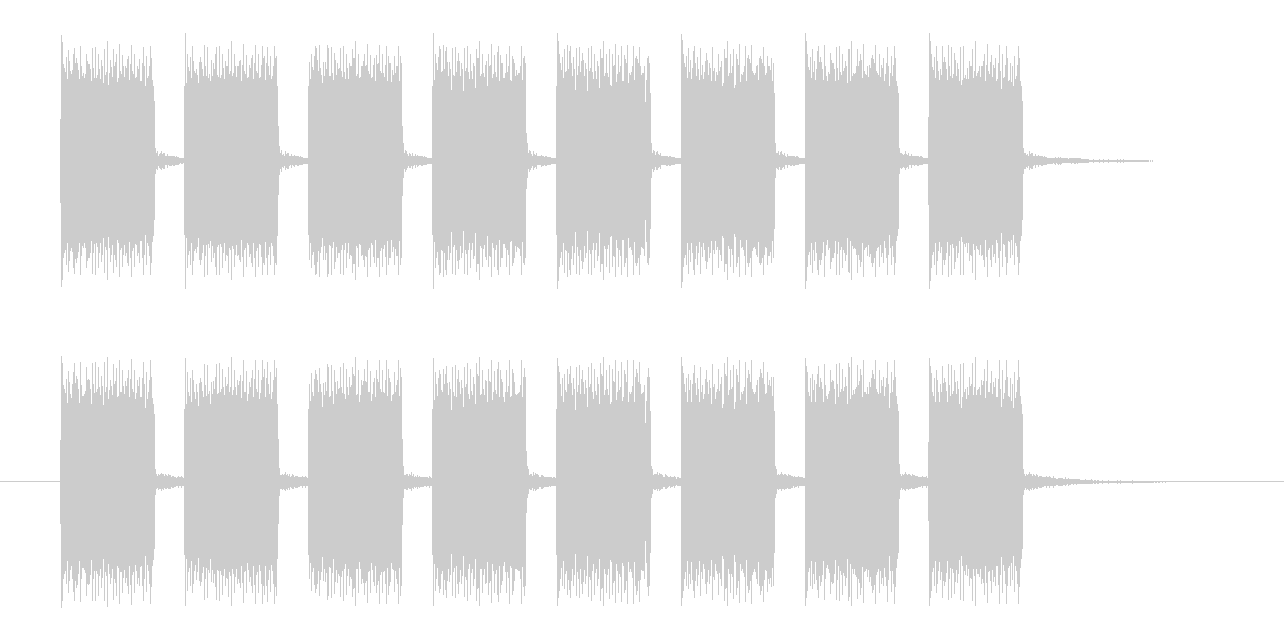 ブザーの連続音の未再生の波形