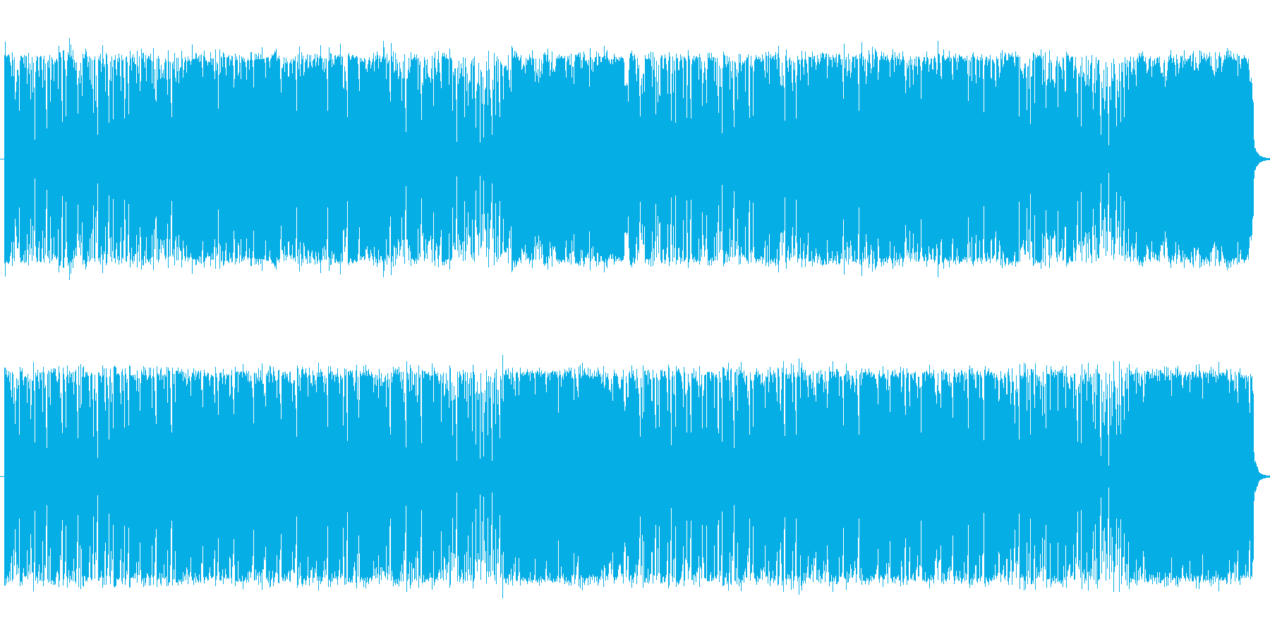 ボサノバ風の不思議な曲の再生済みの波形