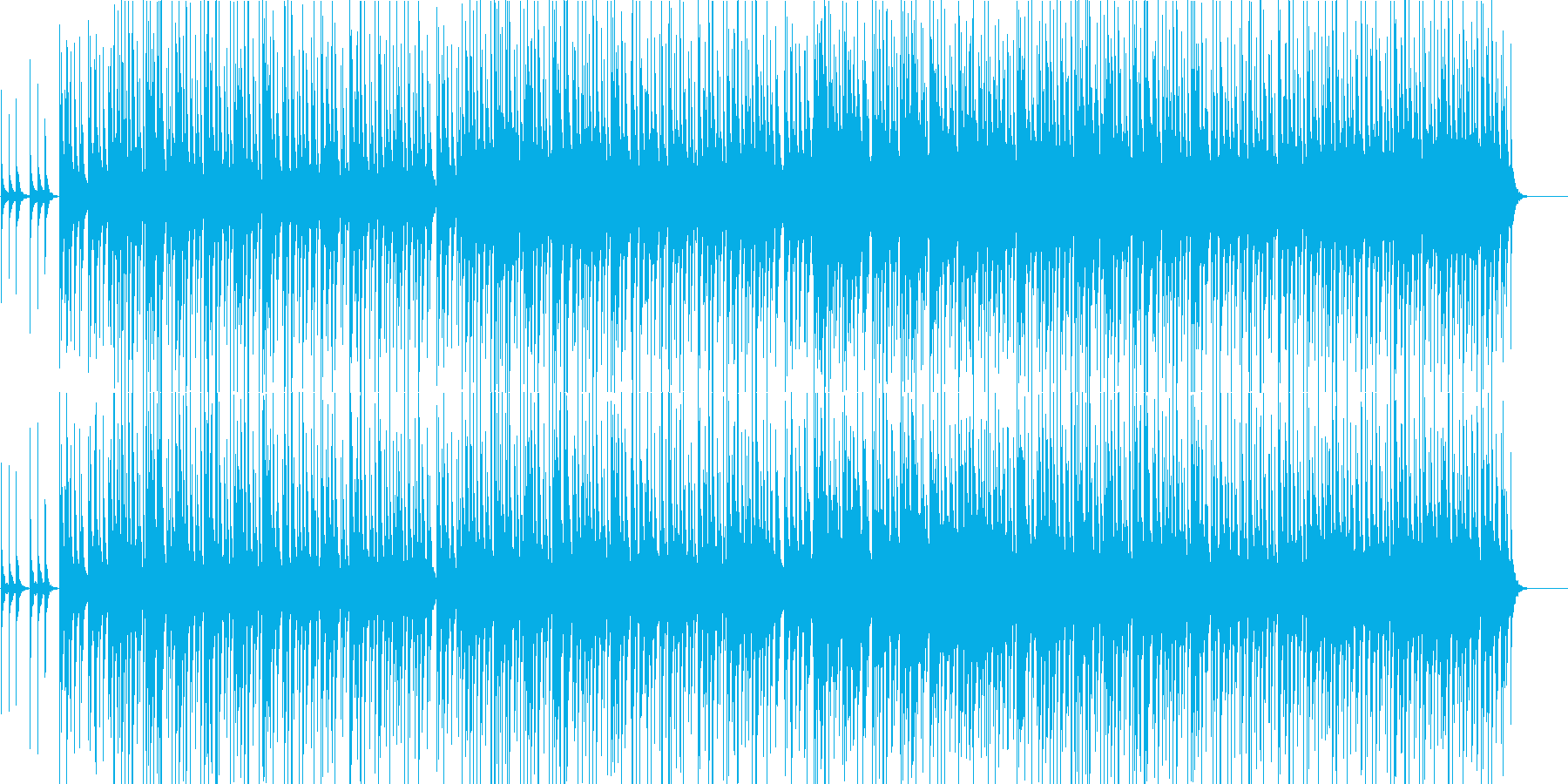 三線を使った沖縄風ほのぼのBGMの再生済みの波形