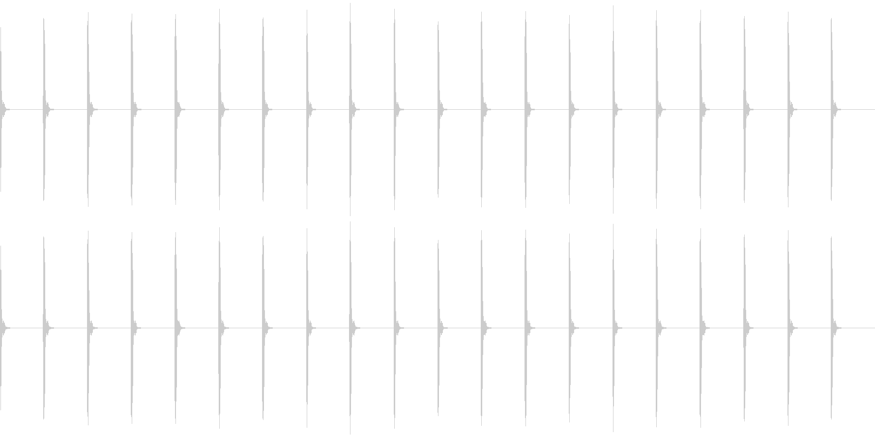 チャッチャッ..。時計の秒針D(低・長)の未再生の波形
