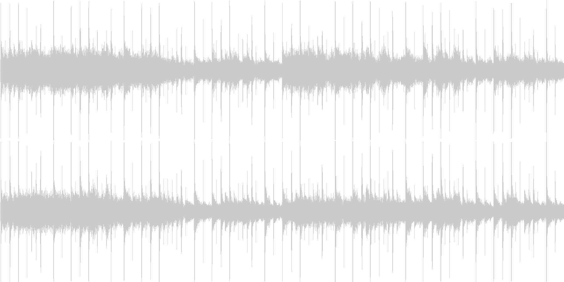 電子的な音で繰り返される楽曲です。の未再生の波形