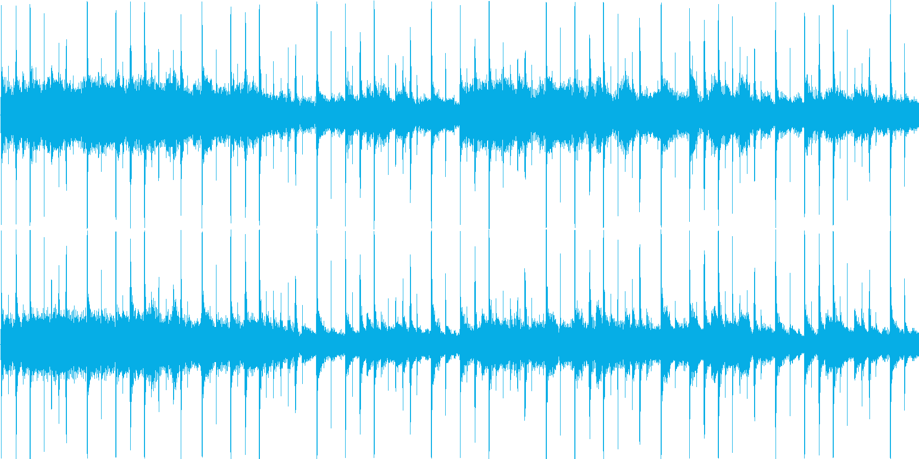 電子的な音で繰り返される楽曲です。の再生済みの波形