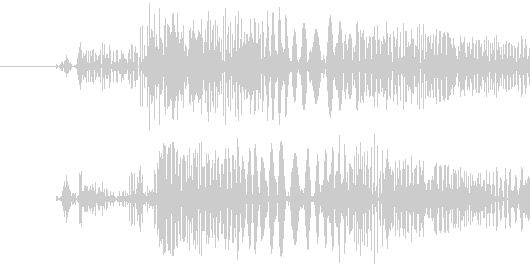 決定音(中音)の未再生の波形