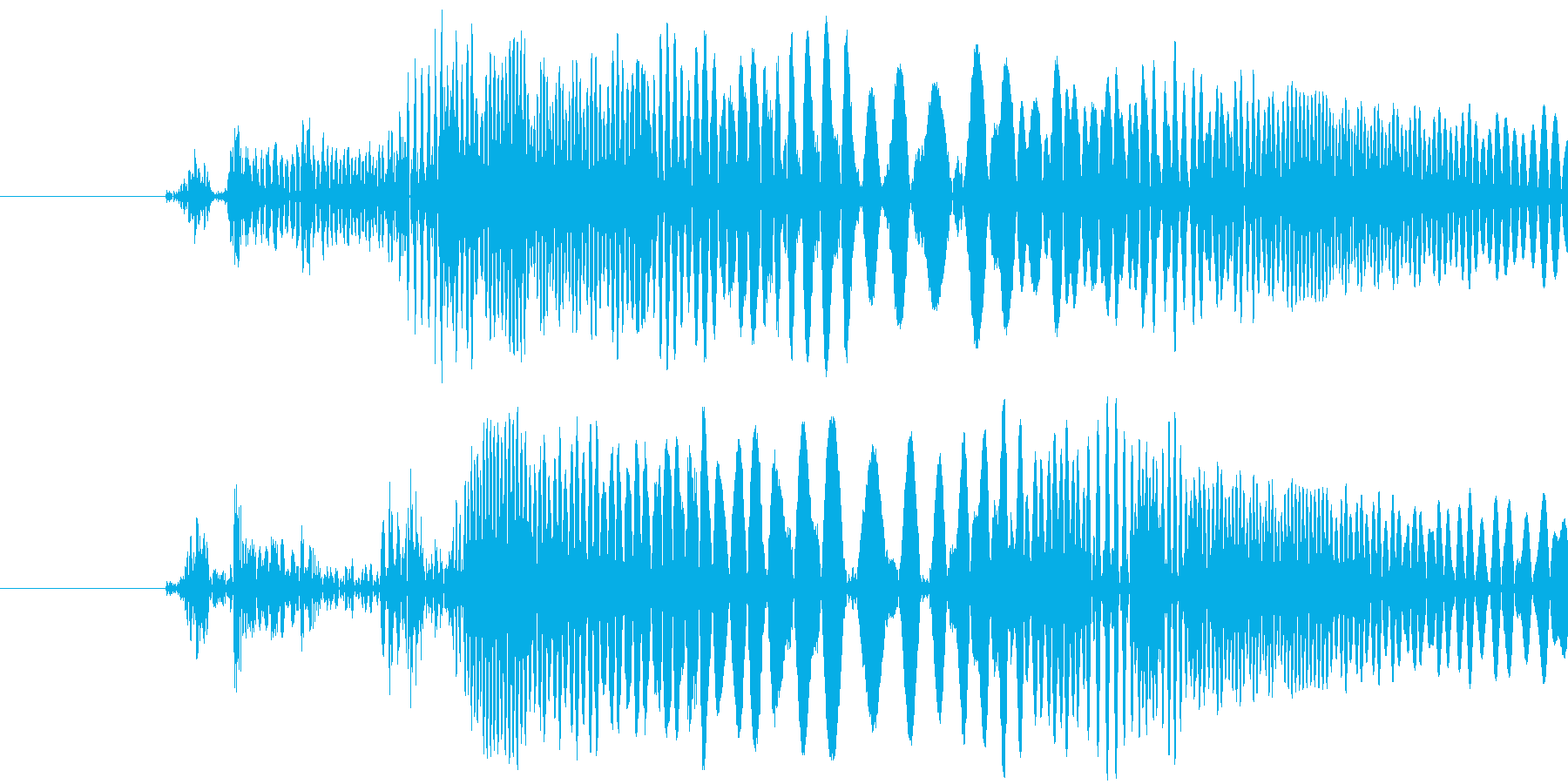 決定音(中音)の再生済みの波形