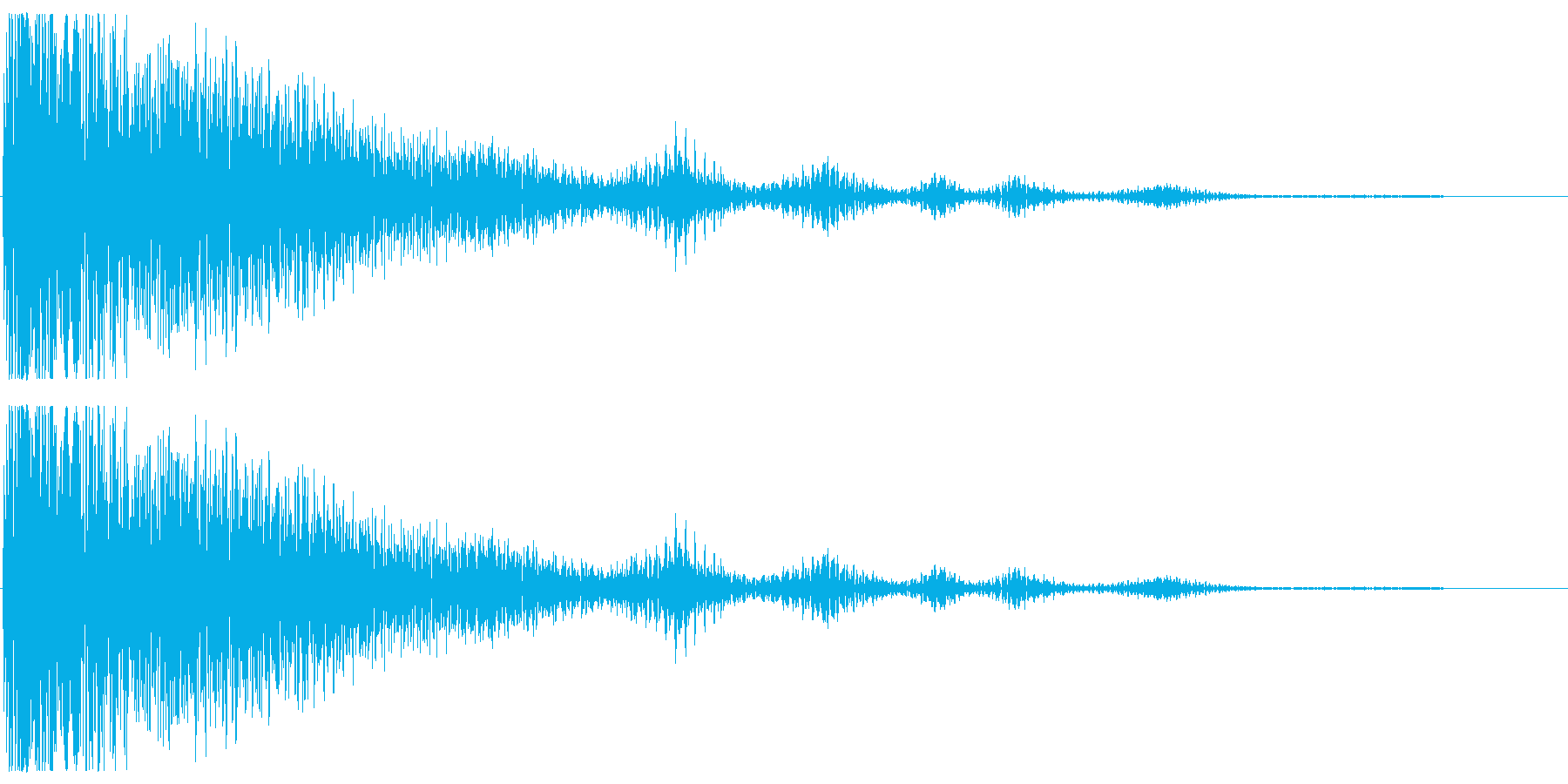 残念なイメージの効果音の再生済みの波形