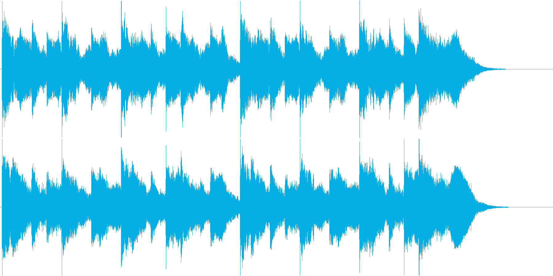 切ない雰囲気の曲の再生済みの波形