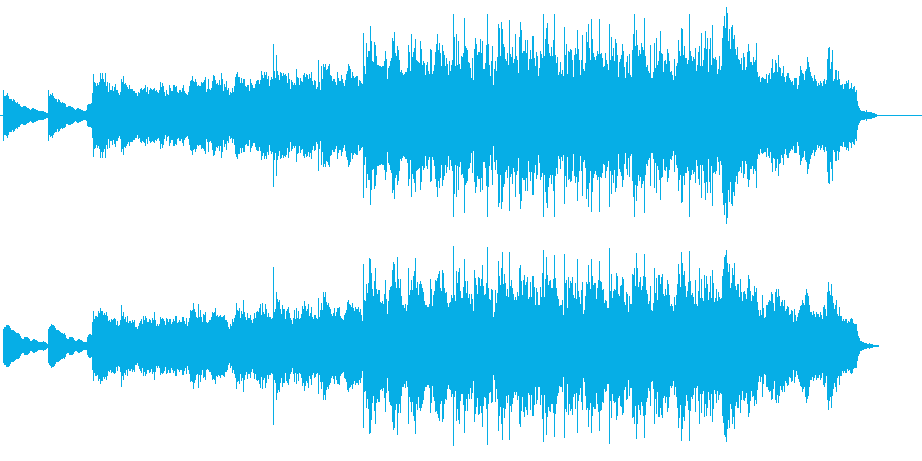 怖い雰囲気の曲の再生済みの波形