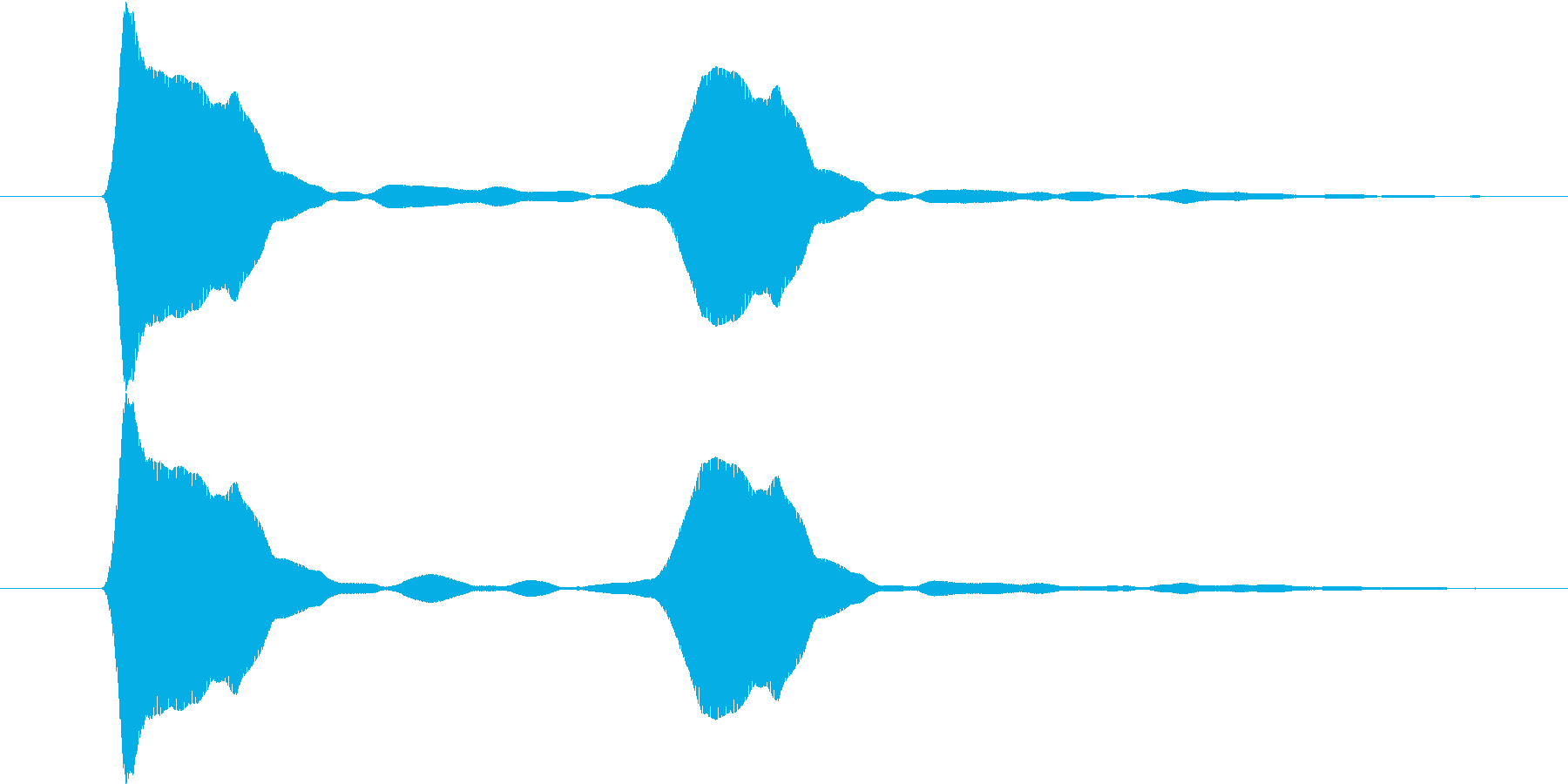 短いボタン音です。の再生済みの波形