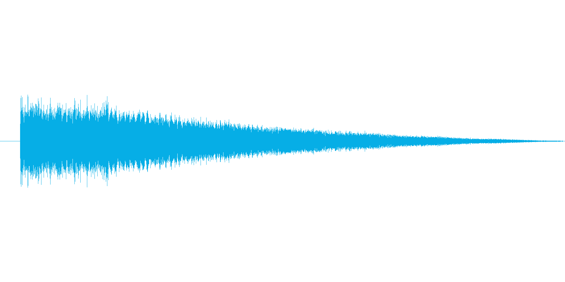 暗い場所で響くイメージの金属音の再生済みの波形