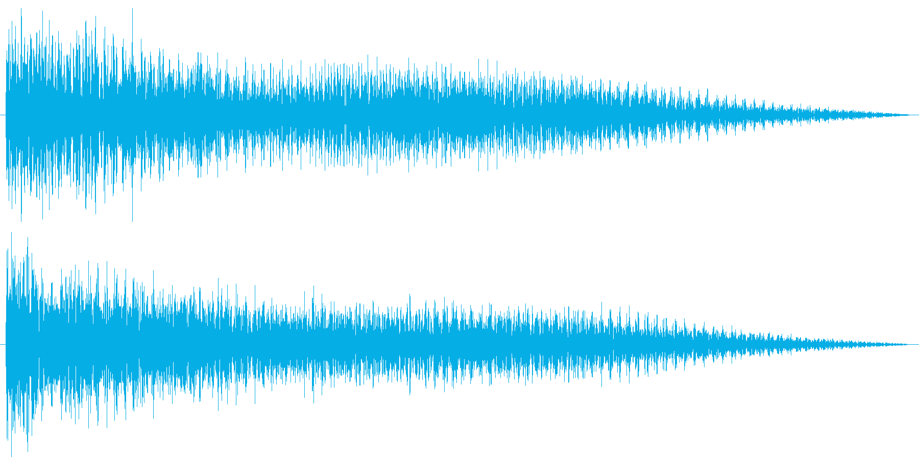 短めのノイジーな演出する音です。の再生済みの波形