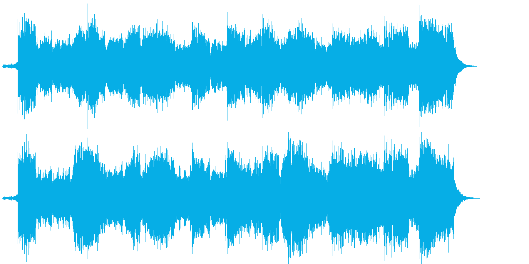 クラシックアレンジのウエディング曲の再生済みの波形