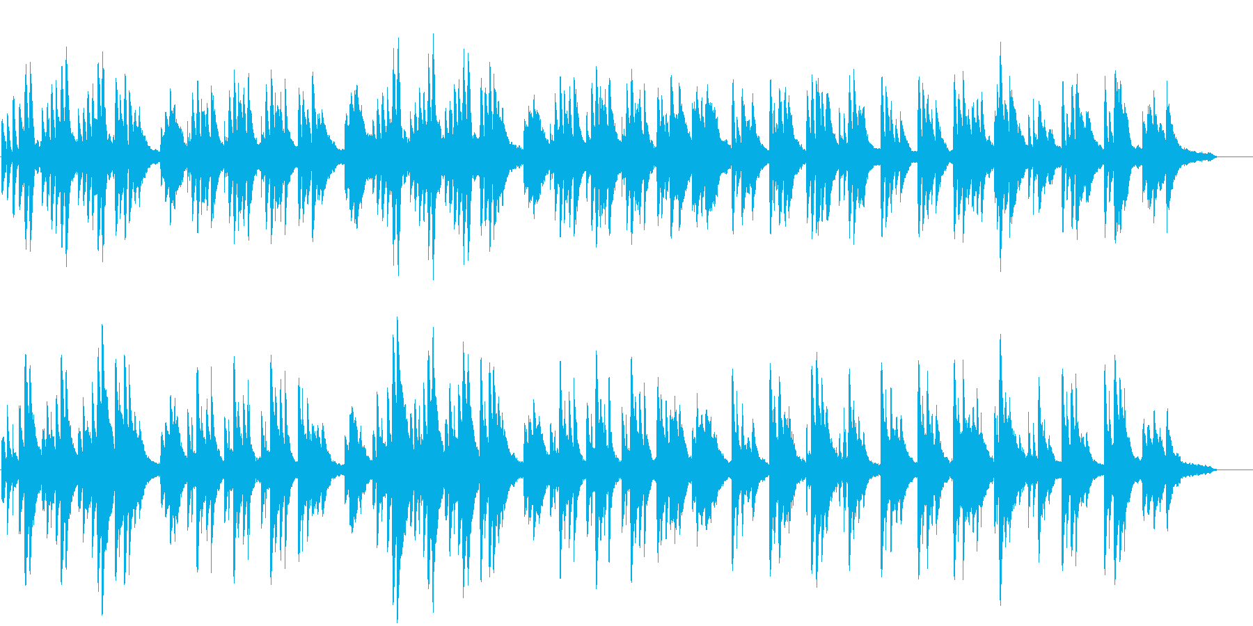 ピアノの優しい曲02の再生済みの波形