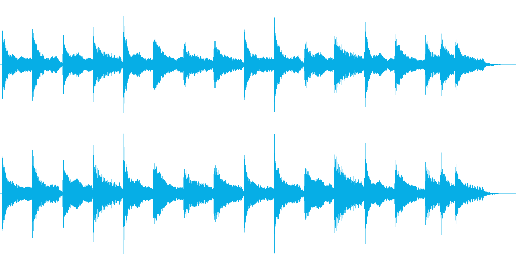 哀愁ただようアコギ&フルートの曲の再生済みの波形