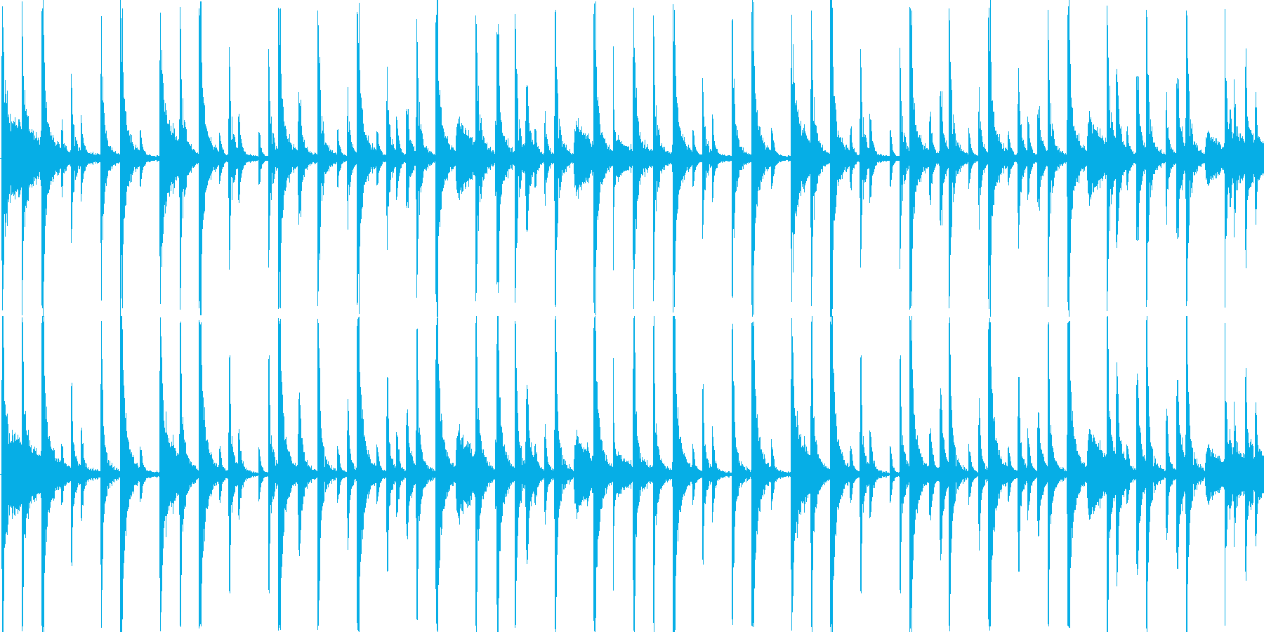 ロックのドラムをイメージした楽曲です。の再生済みの波形