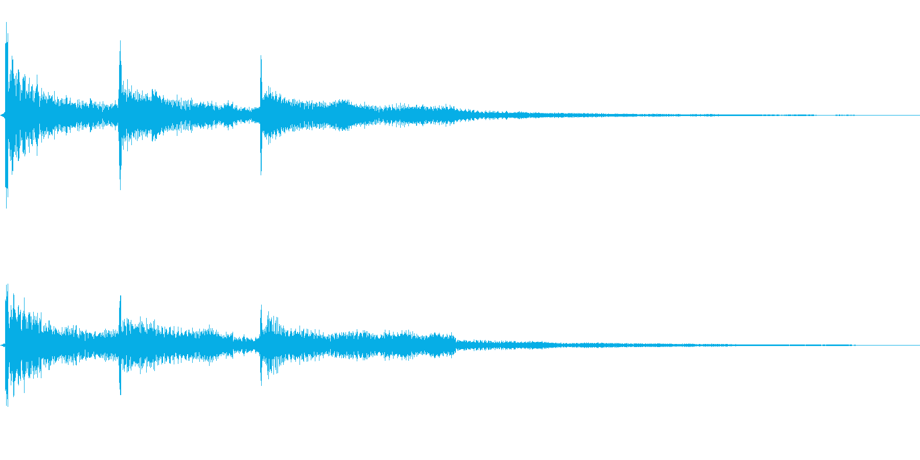 和風クリック音源ワンポイント効果音の再生済みの波形