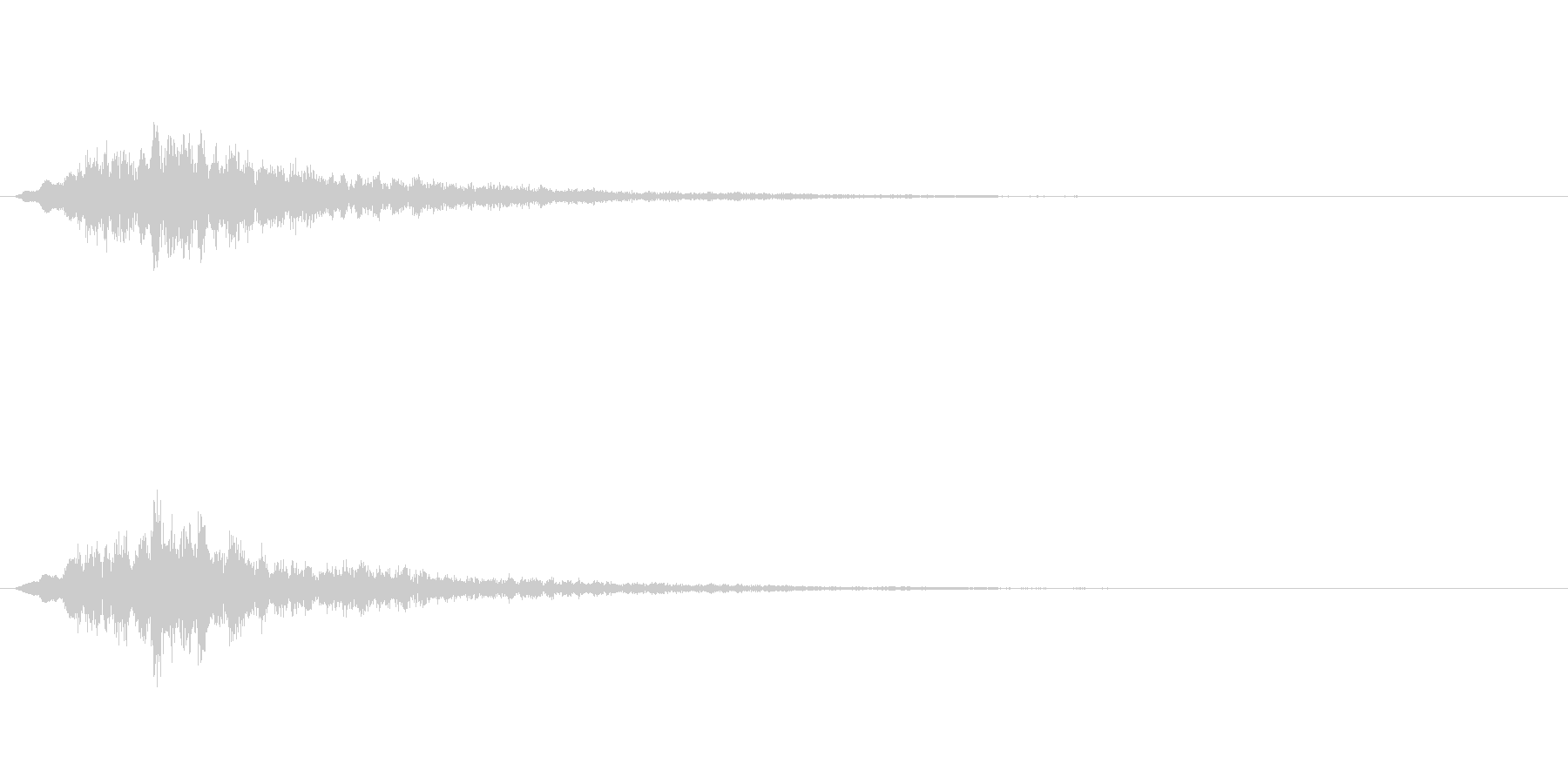宇宙的な感じや機械的な音ですの未再生の波形