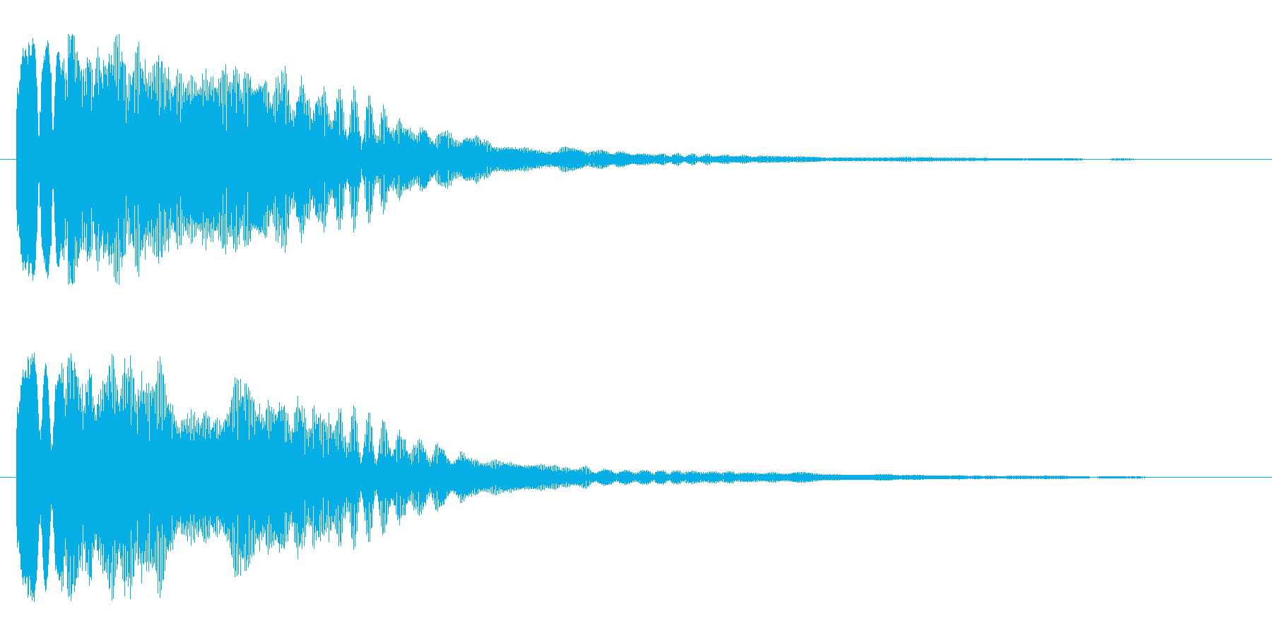 キラーン(星が出現する音)の再生済みの波形