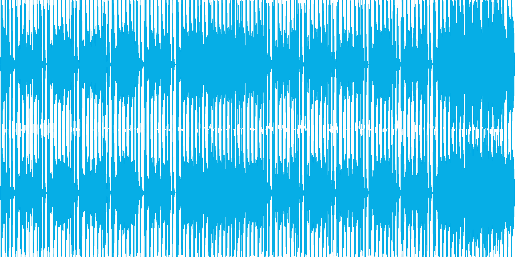 ファンキーなロックBGMの再生済みの波形