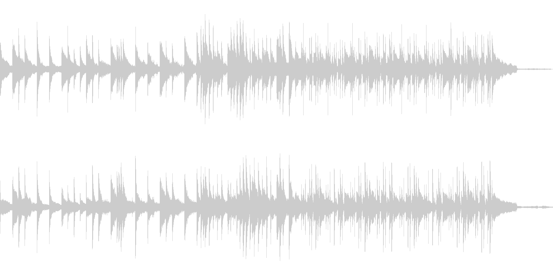 【1分版】穏やかで優しい雰囲気のピアノ曲の未再生の波形
