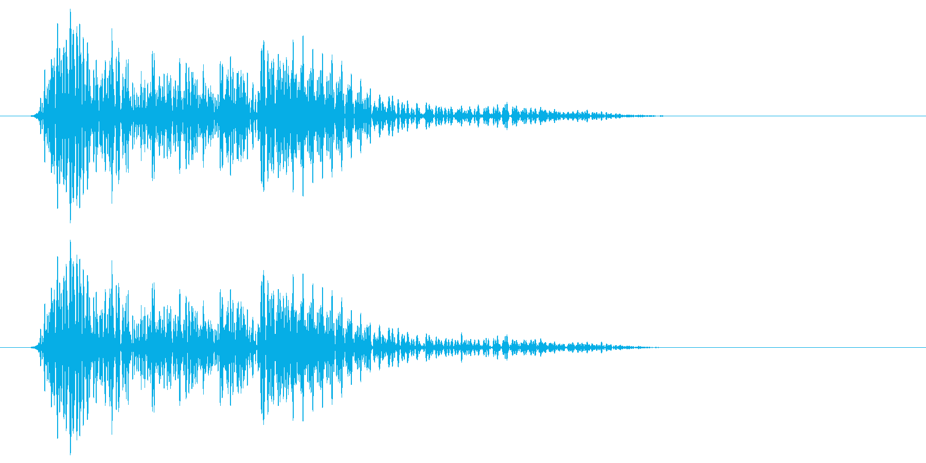 低く響くオットセイ音の再生済みの波形