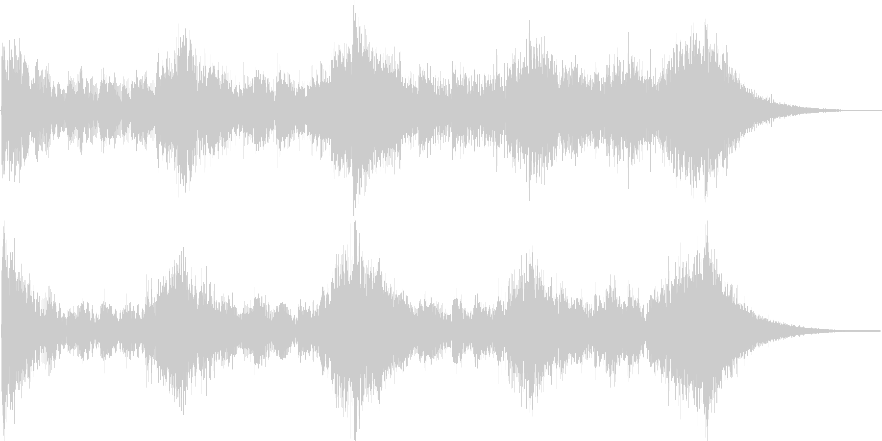 ニュースのオープニングのような曲の未再生の波形