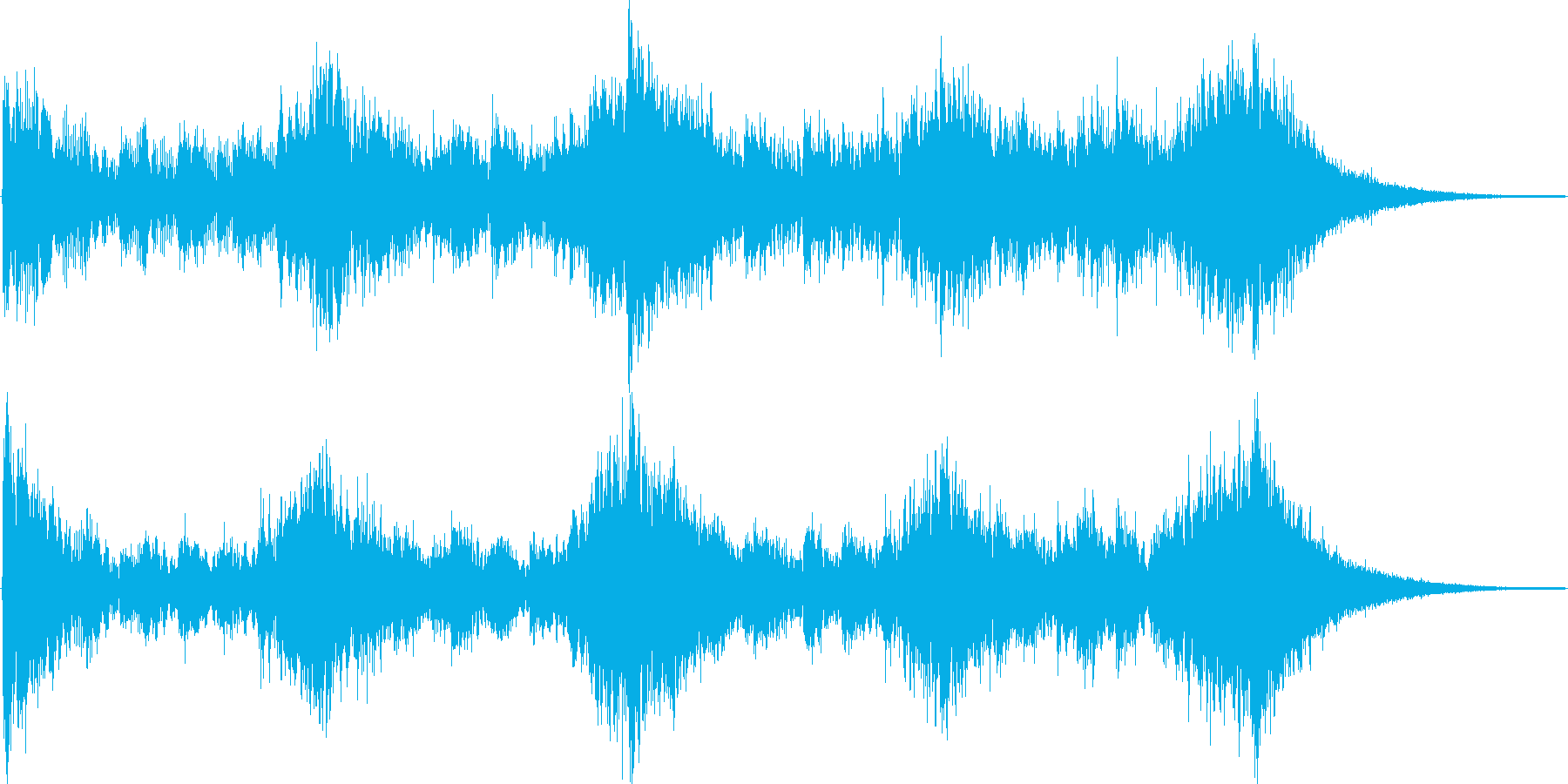 ニュースのオープニングのような曲の再生済みの波形