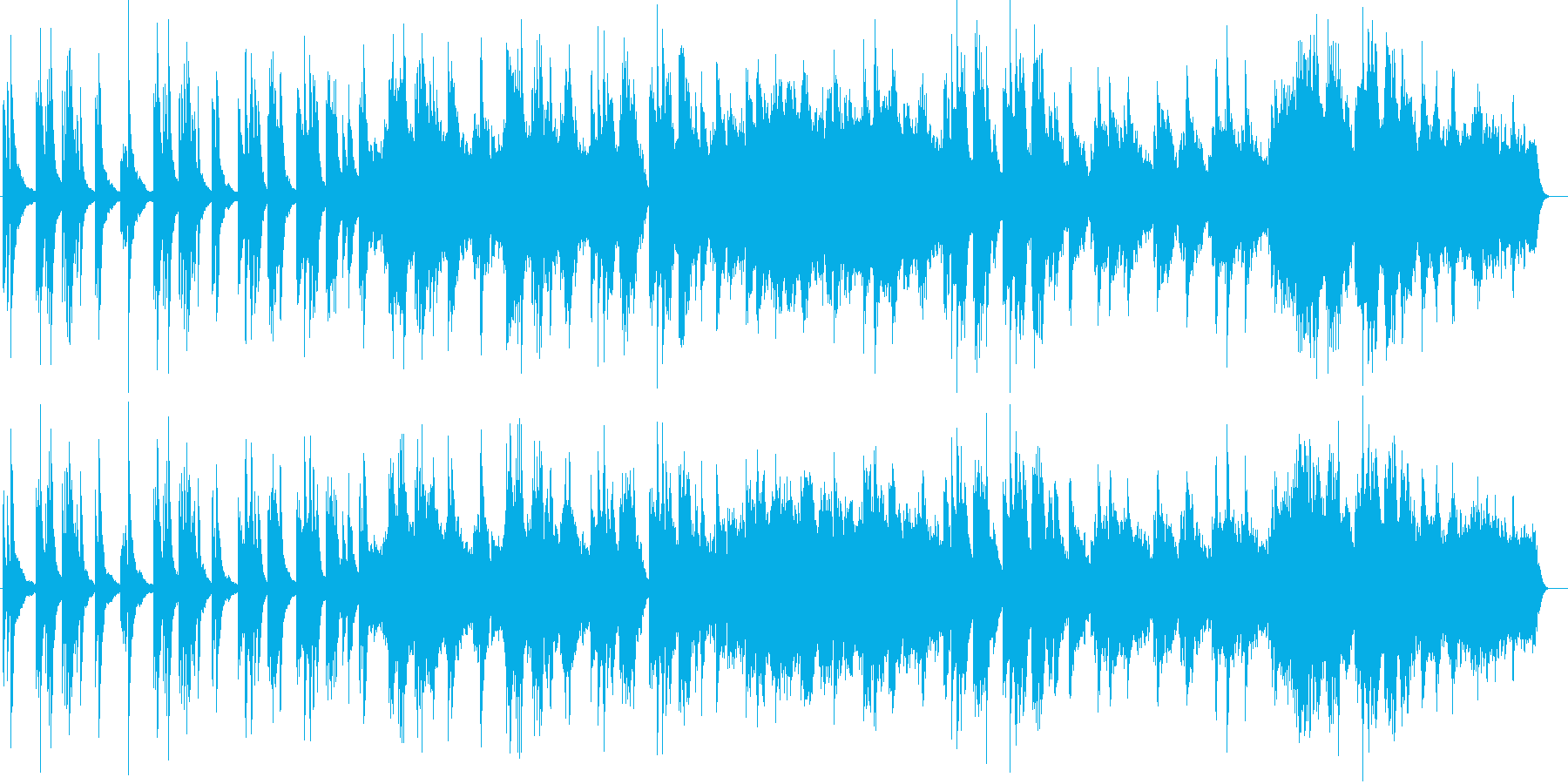 切ない感じのするピアノ曲の再生済みの波形