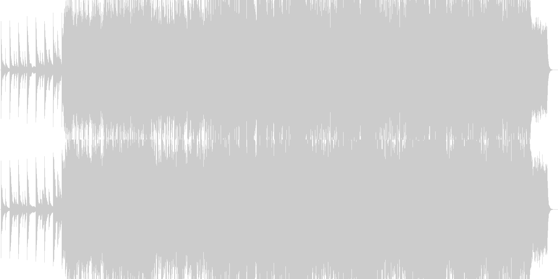 音ゲーみたいな疾走感のある音楽の未再生の波形