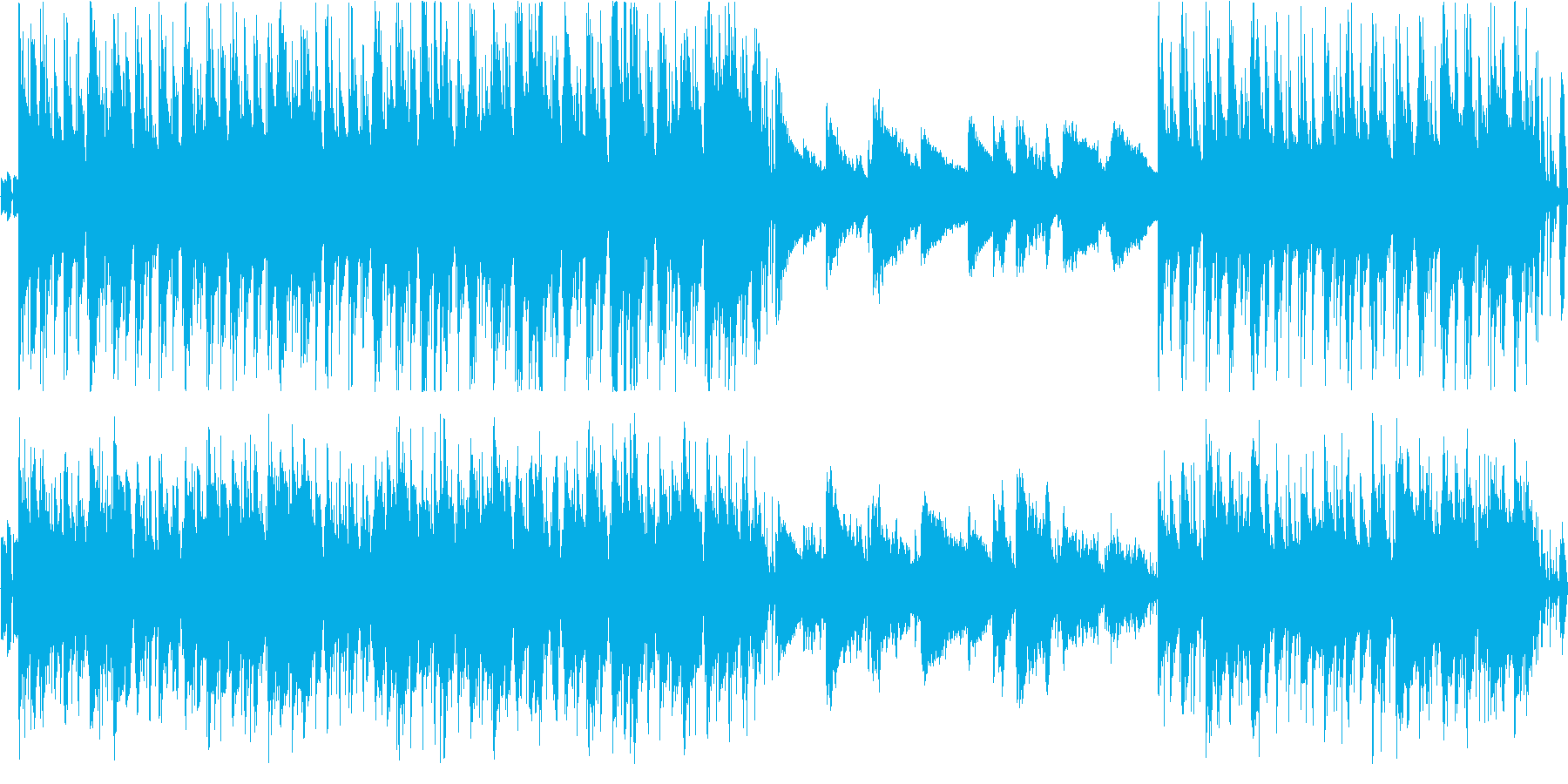 夏の終わりを感じさせる爽やかなBGMの再生済みの波形