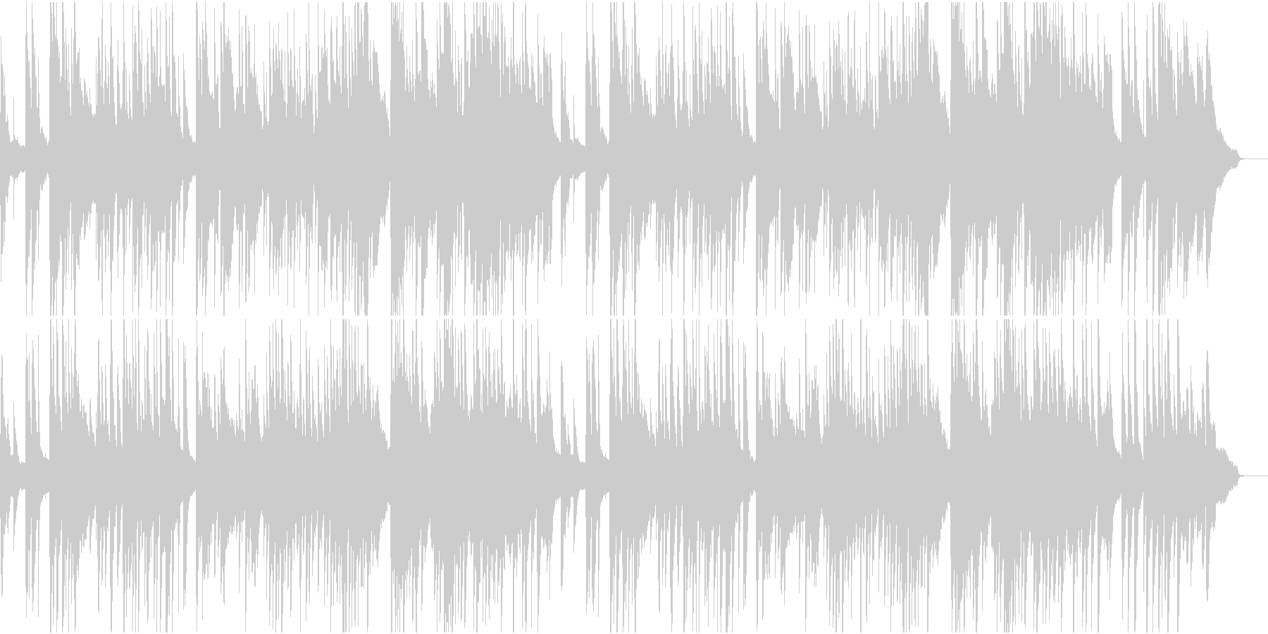 優しく落ち着く感じのピアノ曲の未再生の波形