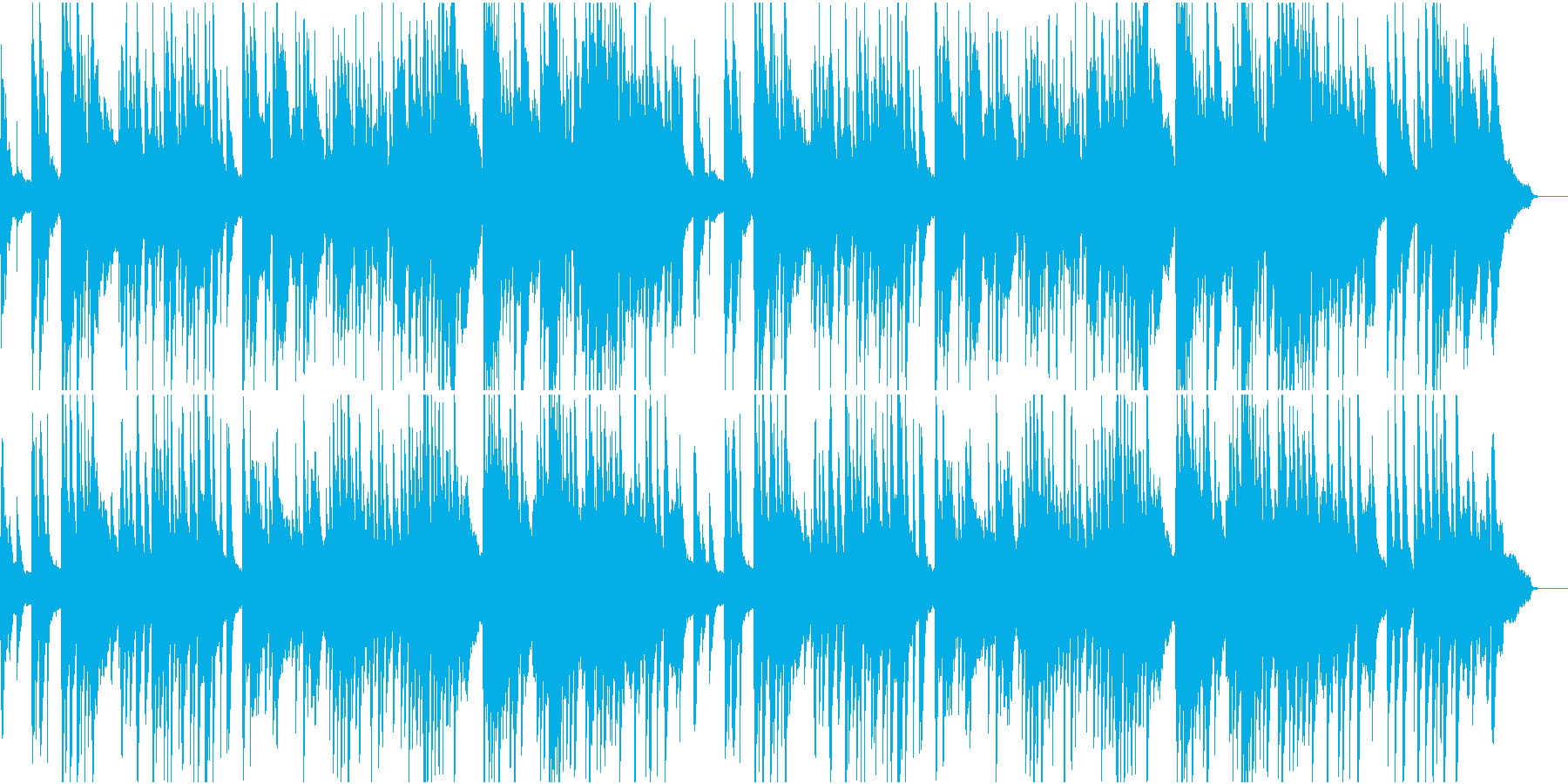 優しく落ち着く感じのピアノ曲の再生済みの波形