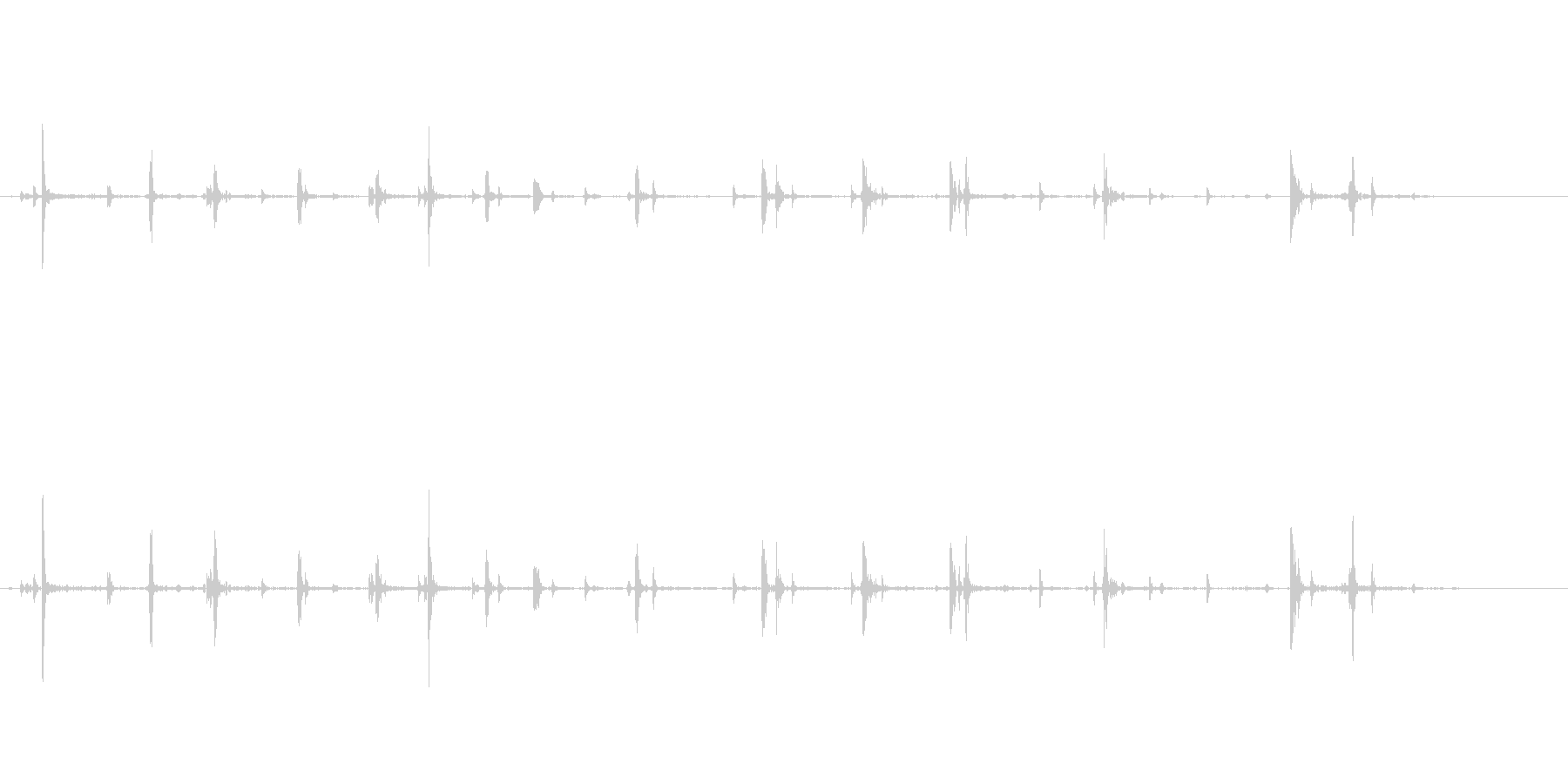 力強く握るような音の未再生の波形