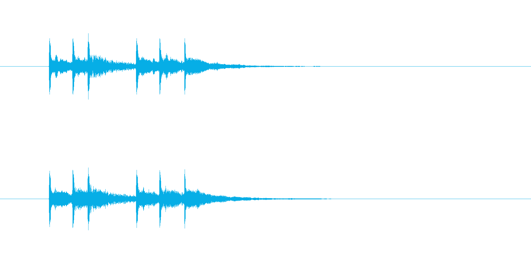 電子マネー音の再生済みの波形