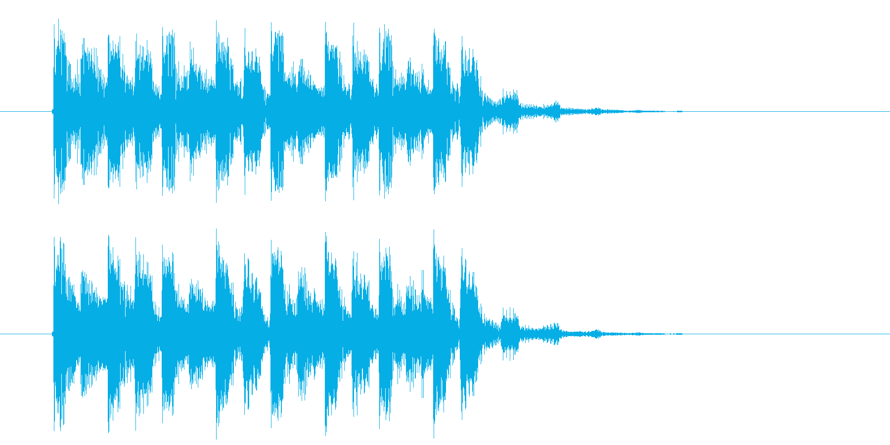 アップテンポで幻想的な音楽の再生済みの波形