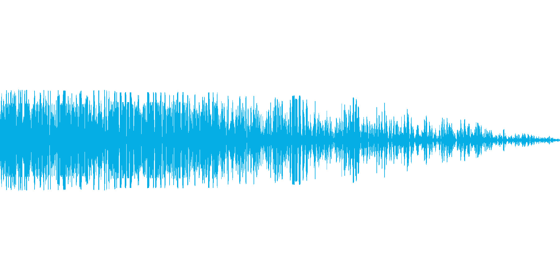 レトロな爆発音の再生済みの波形