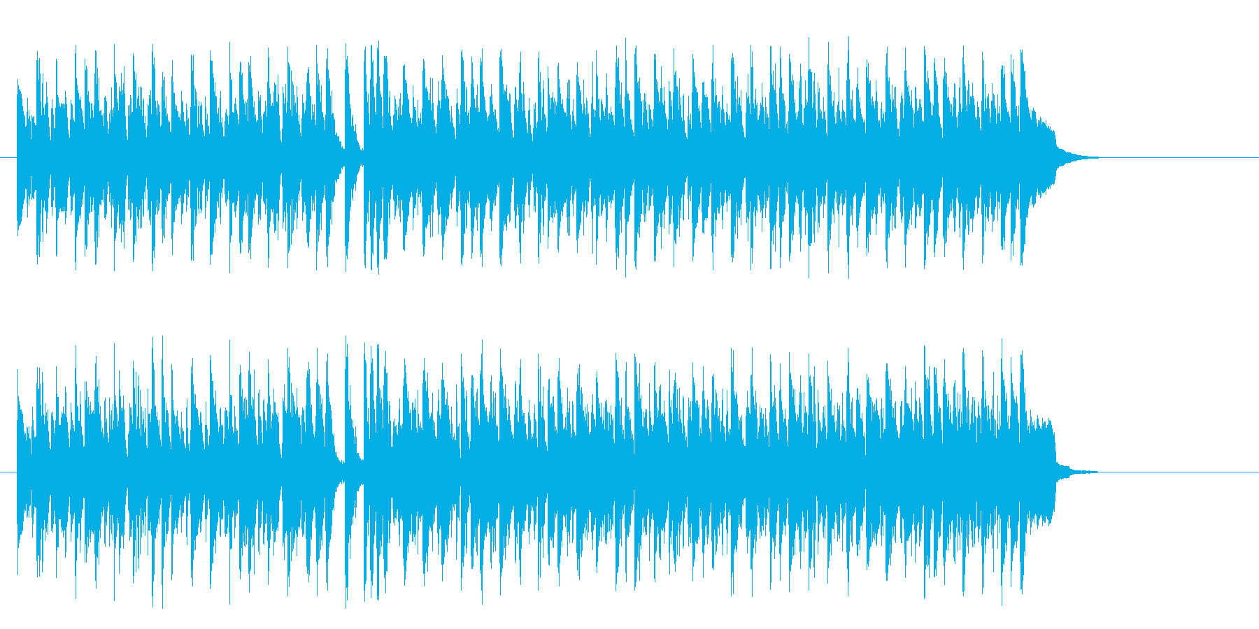 ワールド系サンバ風BGM(サビ~エンド)の再生済みの波形